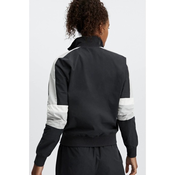 Fabletics | Women | Jayda Woven Black White Zip Up Athletic Jacket | Size Small - Picture 12 of 12